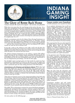 newsletter-gaming Indiana Gaming Insight Newsletter
